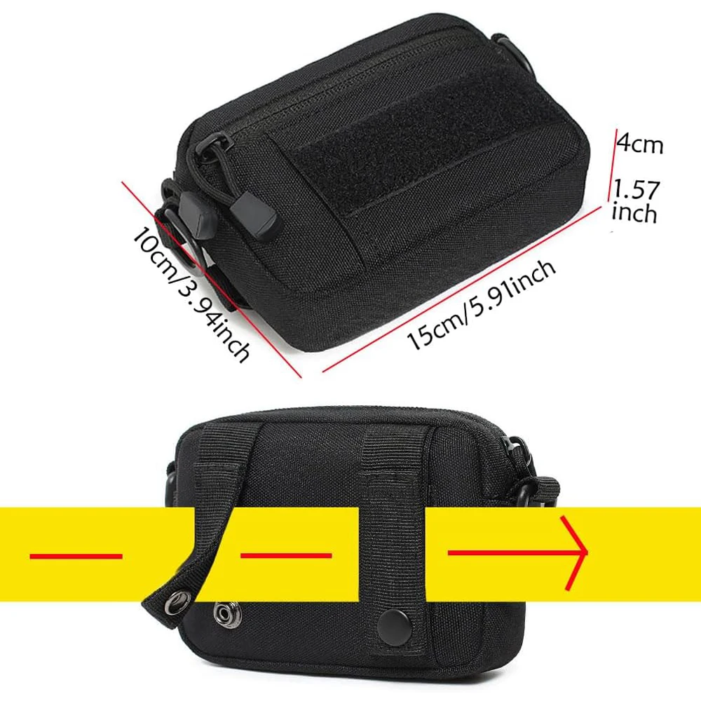 Bolsa de herramientas EDC pequeña táctica, bolsos cruzados, bolso de hombro tipo bandolera, riñonera multifuncional para caza - imagen 4