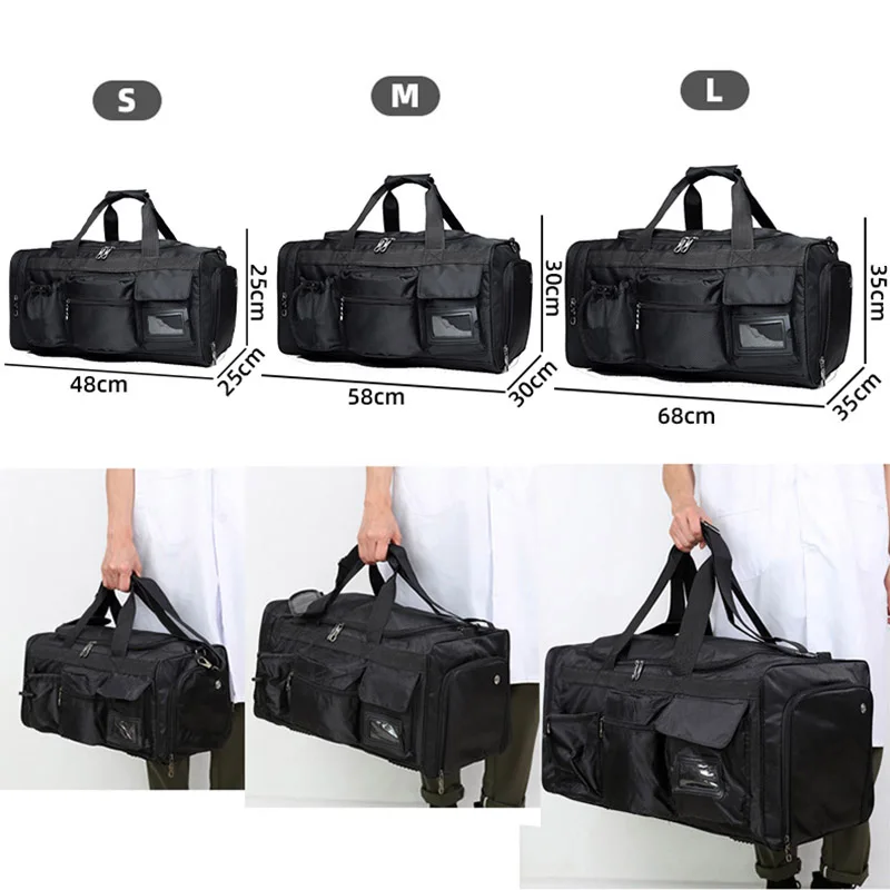 Bolsa de viaje al aire libre para Fitness con bolsillo para zapatos, bolso de gimnasio para hombre, bandolera de hombro multifunción, bolsas deportivas de viaje informales XA47WA - imagen 4