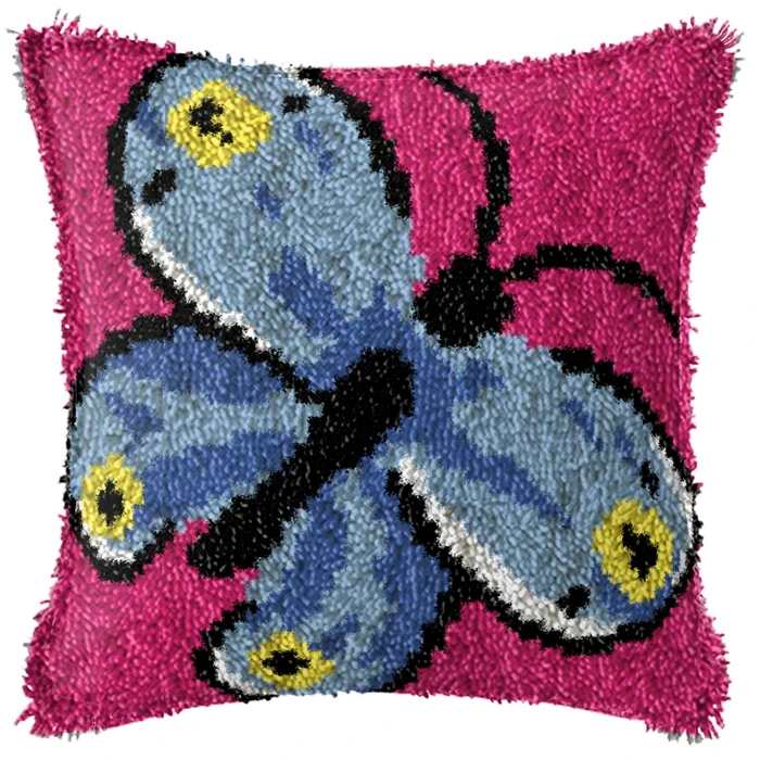 Juego de ganchos de pestillo de estilo mariposa, Kit de gancho de pestillo de bordado, Serie de flores, gancho de pestillo, almohadilla de botón de almohada, paquete de decoración DIY - imagen 2