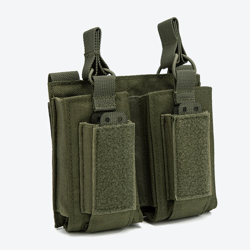 Bolsa doble con tapa abierta, bolsas para revistas de 9mm,5.56.762, mochila Mag Molle, equipo de caza, 2 capas - imagen 2