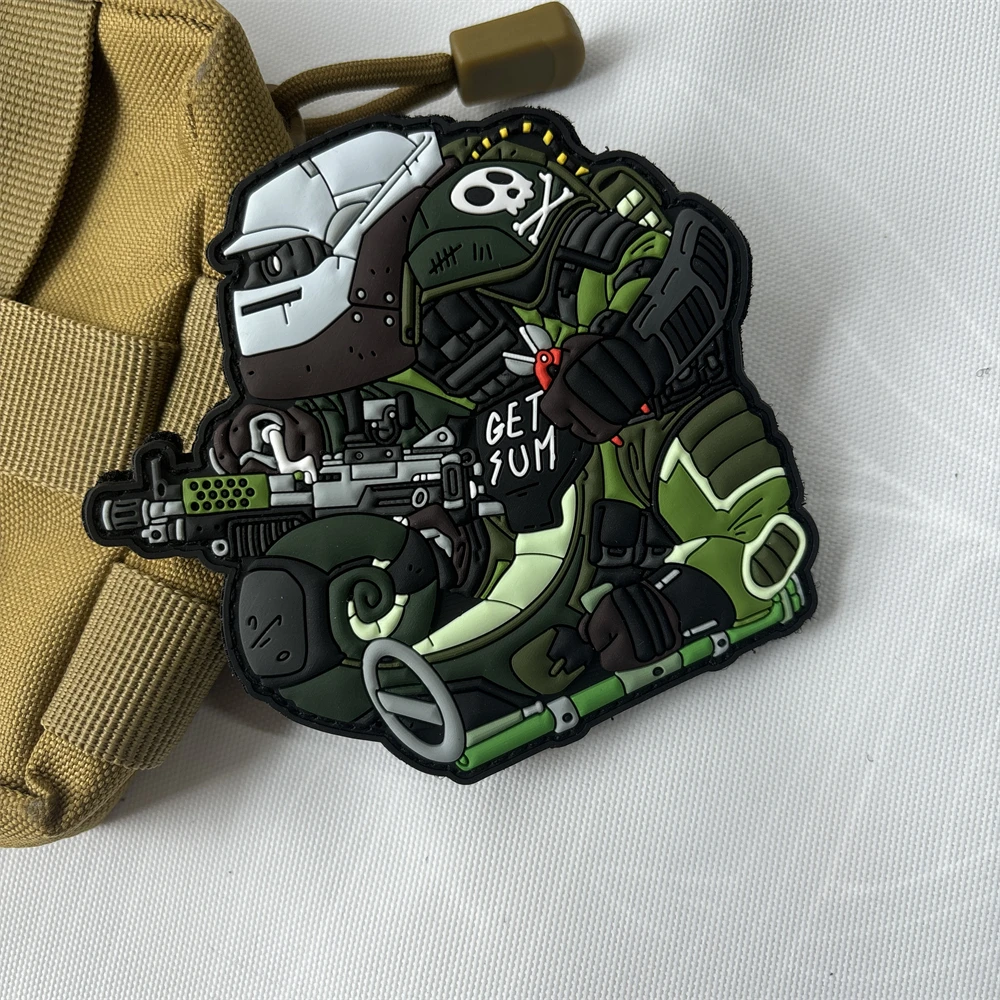 Parches tácticos de la Legión del camaleón, emblema de gancho y bucle de Chevron de PVC 3D, insignia de moral del escuadrón del ejército militar, pegatinas para mochila - imagen 5