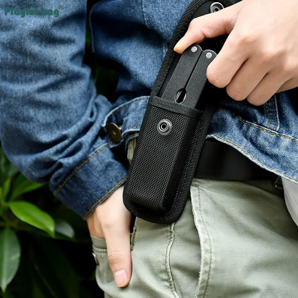 Bolsa de alicates plegable EDC, funda para cuchillo, cinturón multifunción, bolsa Oxford, paquete de almacenamiento de herramientas de emergencia pequeñas para exteriores AVA307 - imagen 2