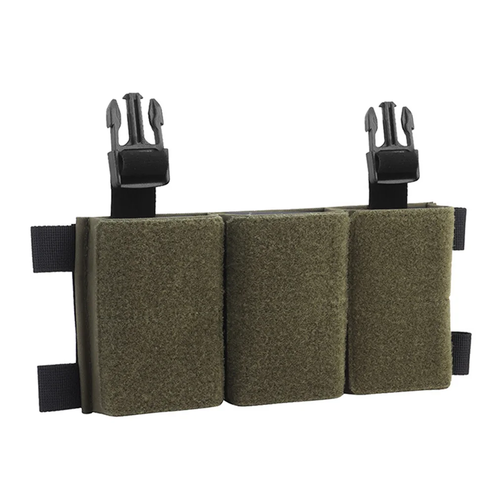 VULPO táctico 5,56/7,62 Triple bolsa para revistas Panel de bucle de gancho Kydex insertar bolsa Mag para chaleco de caza aparejo de pecho - imagen 4