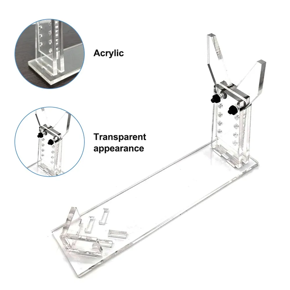 Estante acrílico para pistola, estante de exhibición transparente para pistola, soporte para pistola de 5 posiciones, soporte para pistola ajustable de altura para G17 G19, 1/2 Uds. - imagen 4