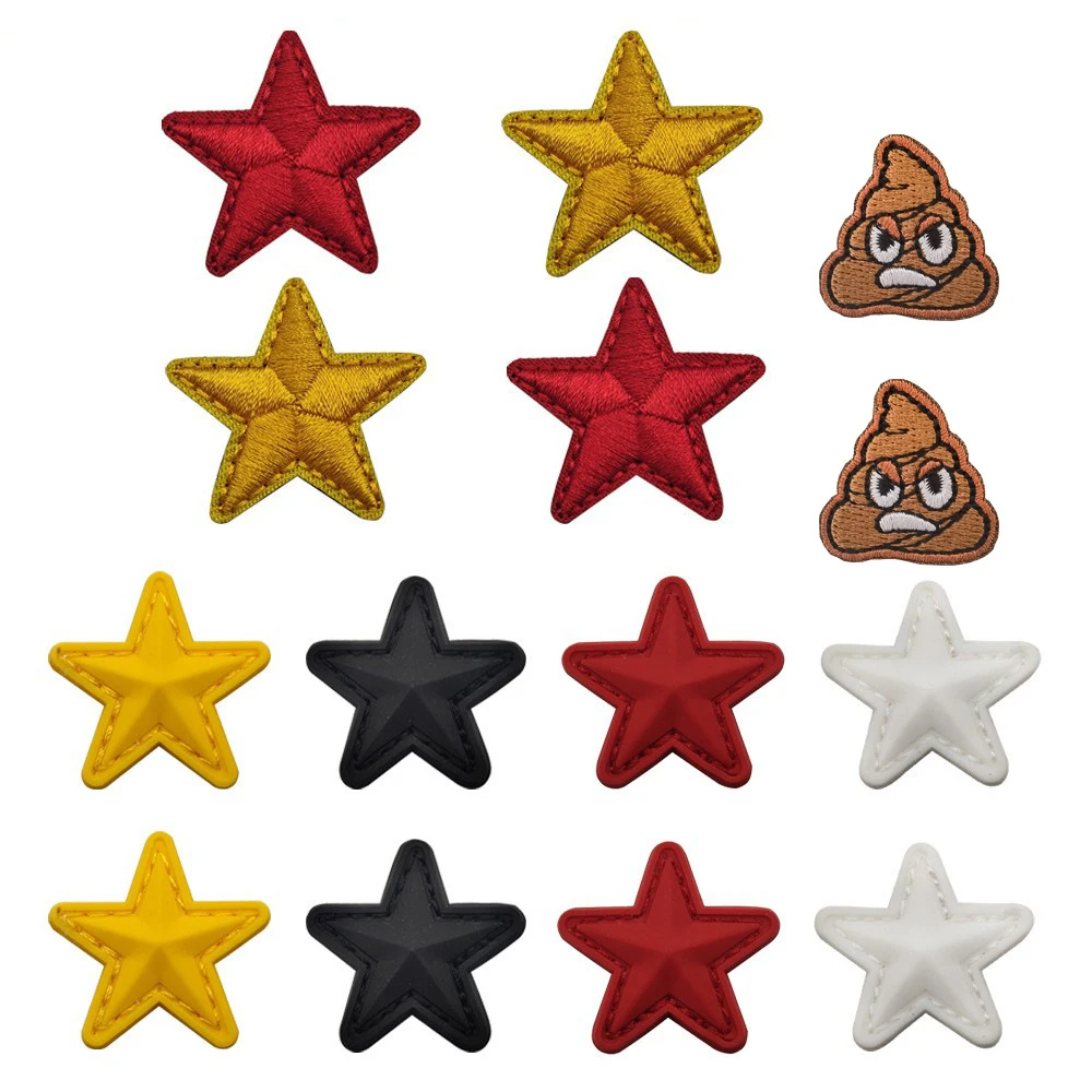 Parche pequeño de PVC de tamaño Mini, hoja de arce, calavera pirata, oso, Rana, insignias de goma para radiación, lámpara Airsoft, parches de estrellas para gorra, sombrero, bolsa - imagen 3