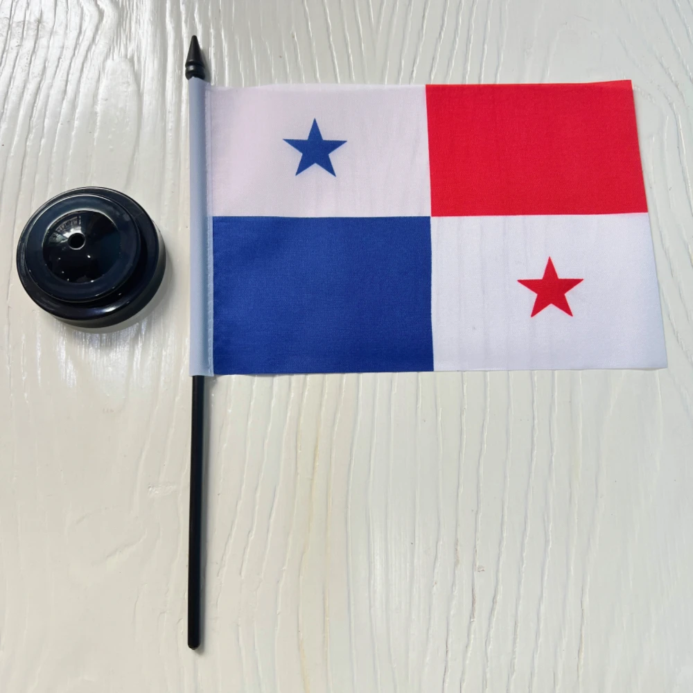 Bandera Panamá de oficina de 14x21cm, bandera de Panamá, bandera nacional de poliéster - imagen 4