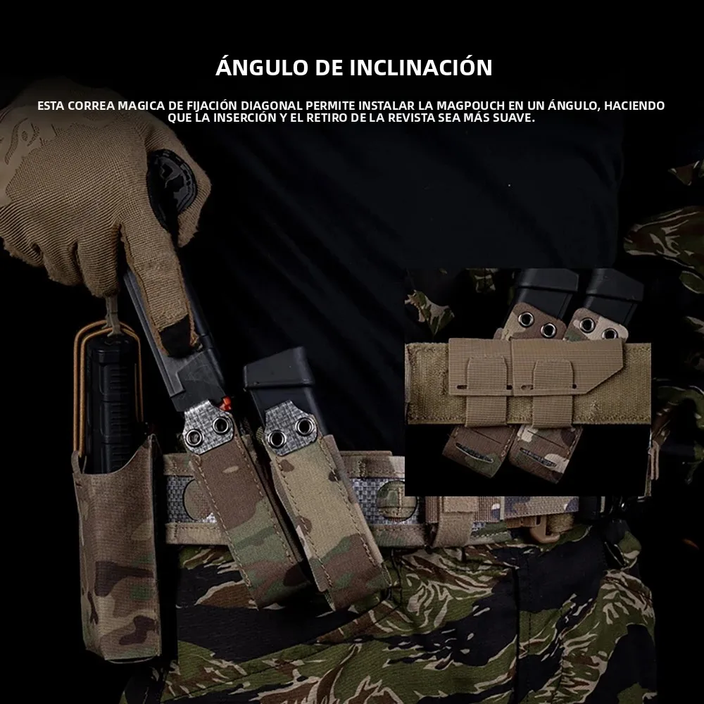 Correa de sujeción mágica MOLLE táctica izquierda derecha, bolsa Mag, cinturón Diagonal, accesorios, portador de placa de caza, equipo de entrenamiento Airsoft - imagen 4