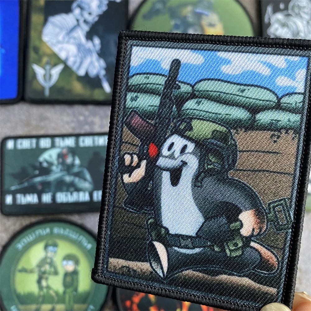 Parches tácticos impresos de esqueleto festivo, insignia de moral "No hoy", brazalete militar del ejército, gancho y bucle, pegatinas para mochila al aire libre - imagen 5