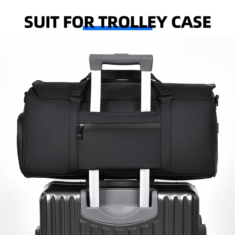 Bolso de mano para Fitness para hombre, natación, gimnasio, Yoga, paquete de zapatos húmedos y secos, bolso de hombro para viaje, Camping, viaje de negocios, bolsa de almacenamiento de equipaje grande - imagen 5