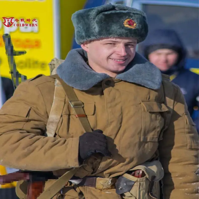 Gorro de algodón Ushaka de Rusia soviética M69 Estrella Roja Sombrero de invierno gris Gorro de Lei Feng capitoné Ushanka - imagen 2