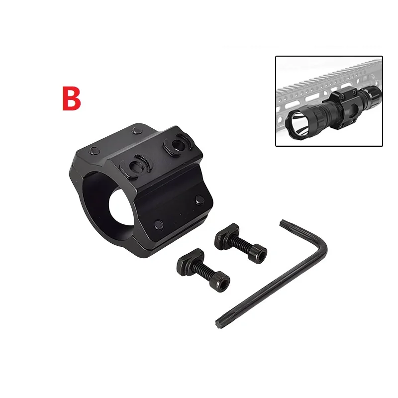 Juguete táctico MK18, montaje de anillo de 30mm de diámetro para adaptador Comp M2/M3 Picatinny, Base de alcance táctico, nivel con riel Picatinny de 20mm - imagen 4