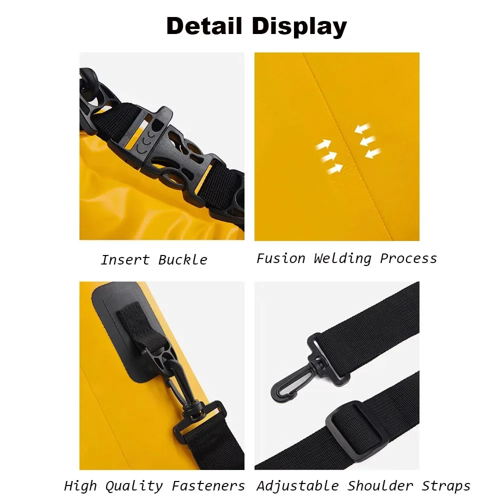 Bolsa impermeable de gran capacidad para exteriores, bolsa de montañismo, bolsa de senderismo, camping en la playa, mochila para rafting en Arroyo - imagen 5