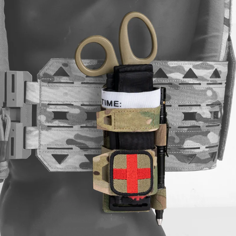 Soporte de torniquete Molle para exteriores, accesorio de combate, correas elásticas tácticas, herramientas de mano, bolsa de torniquete para acampar - imagen 2