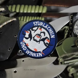 STURLACHELN UND WINKEN Parche táctico moral Mochila del ejército militar Etiqueta decorativa Parches bordados con gancho para ropa