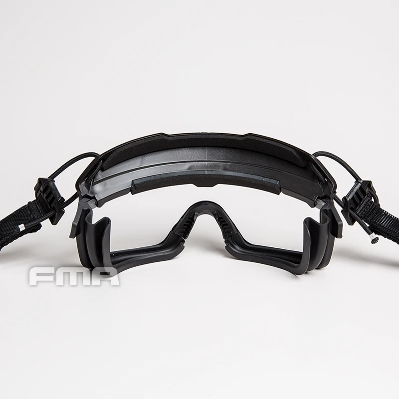 Gafas de seguridad grises/transparentes, lentes a prueba de explosiones (espesor 3MM), casco táctico FMA para exteriores, protector - imagen 5