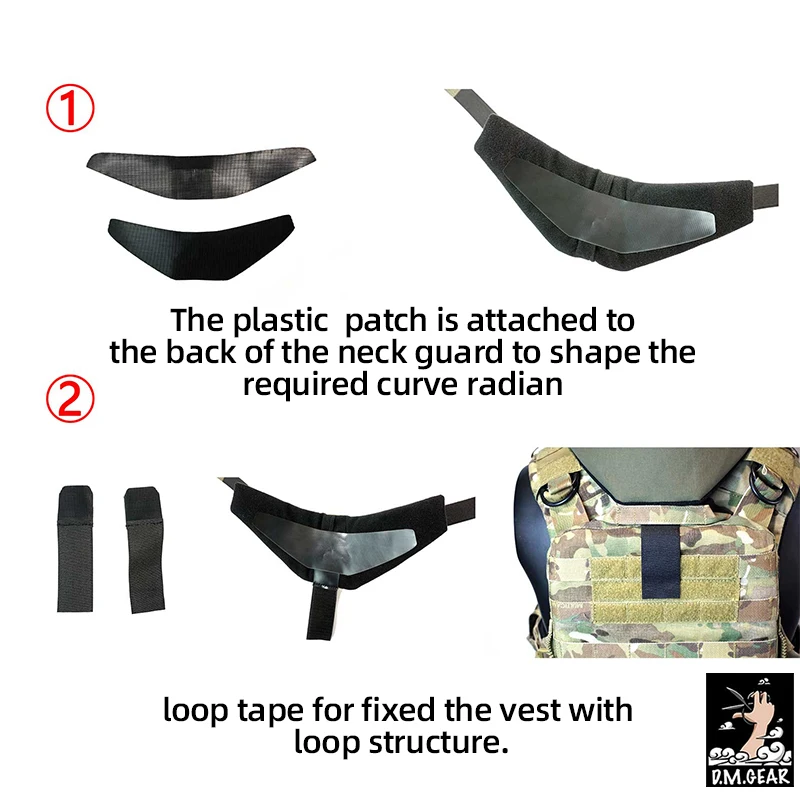 DMgear táctico Universal cuello Protector de cuello protectores de cuello para JPC FCSK 6094 CPC - imagen 5