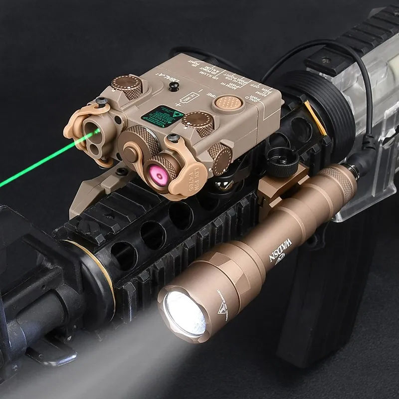 Wadsn luz estroboscópica IR DBAL A2, láser IR de doble haz rojo y verde, M600U, M300, linterna Airsoft, interruptor de presión de doble función para caza - imagen 4