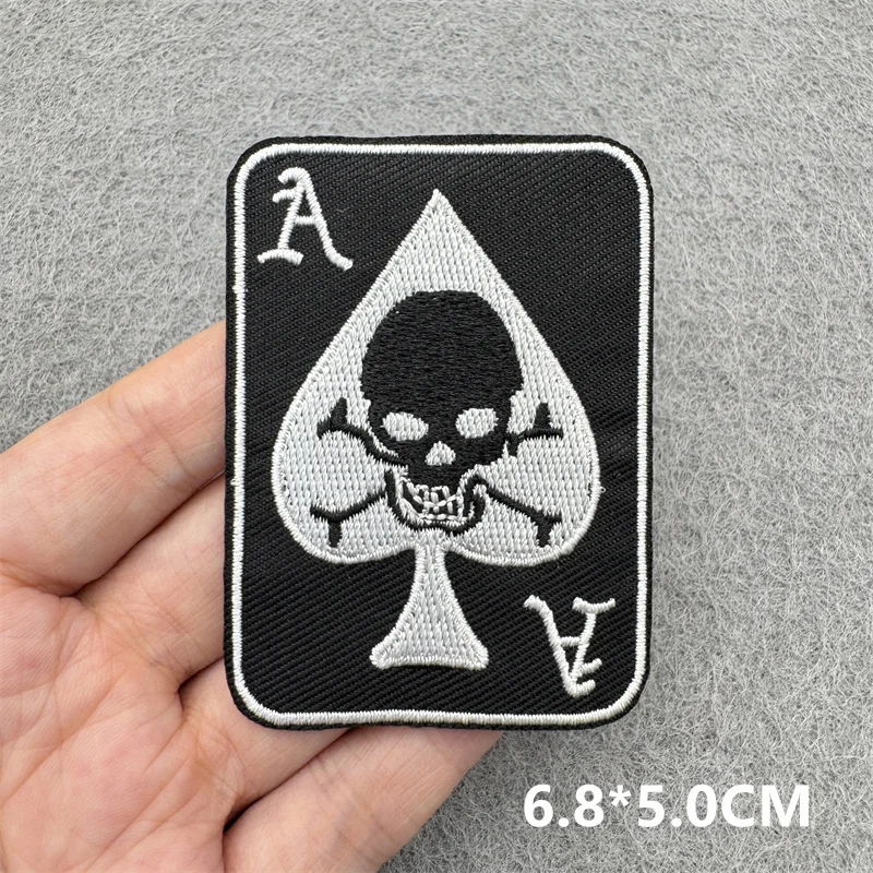 Parche bordado de estilo Punk, parches para planchar para ropa, pegatina DIY, parches bordados de calavera en ropa, insignia de dibujos animados - imagen 3