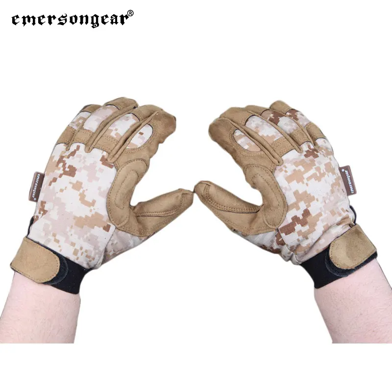 Emersongear-guantes de combate ligeros de camuflaje, ropa de mano táctica con dedo completo, para acampar, pescar, cazar, senderismo al aire libre - imagen 3
