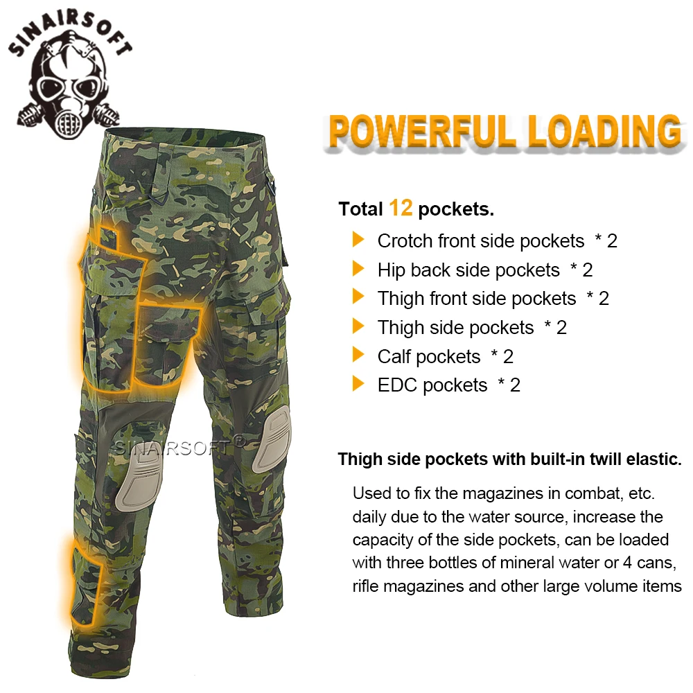 Pantalones tácticos de combate, camisa Militar del Ejército de EE. UU., Paintball, uniforme BDU Gen3, manga de asalto rápida, uniforme de manga larga ajustado - imagen 4