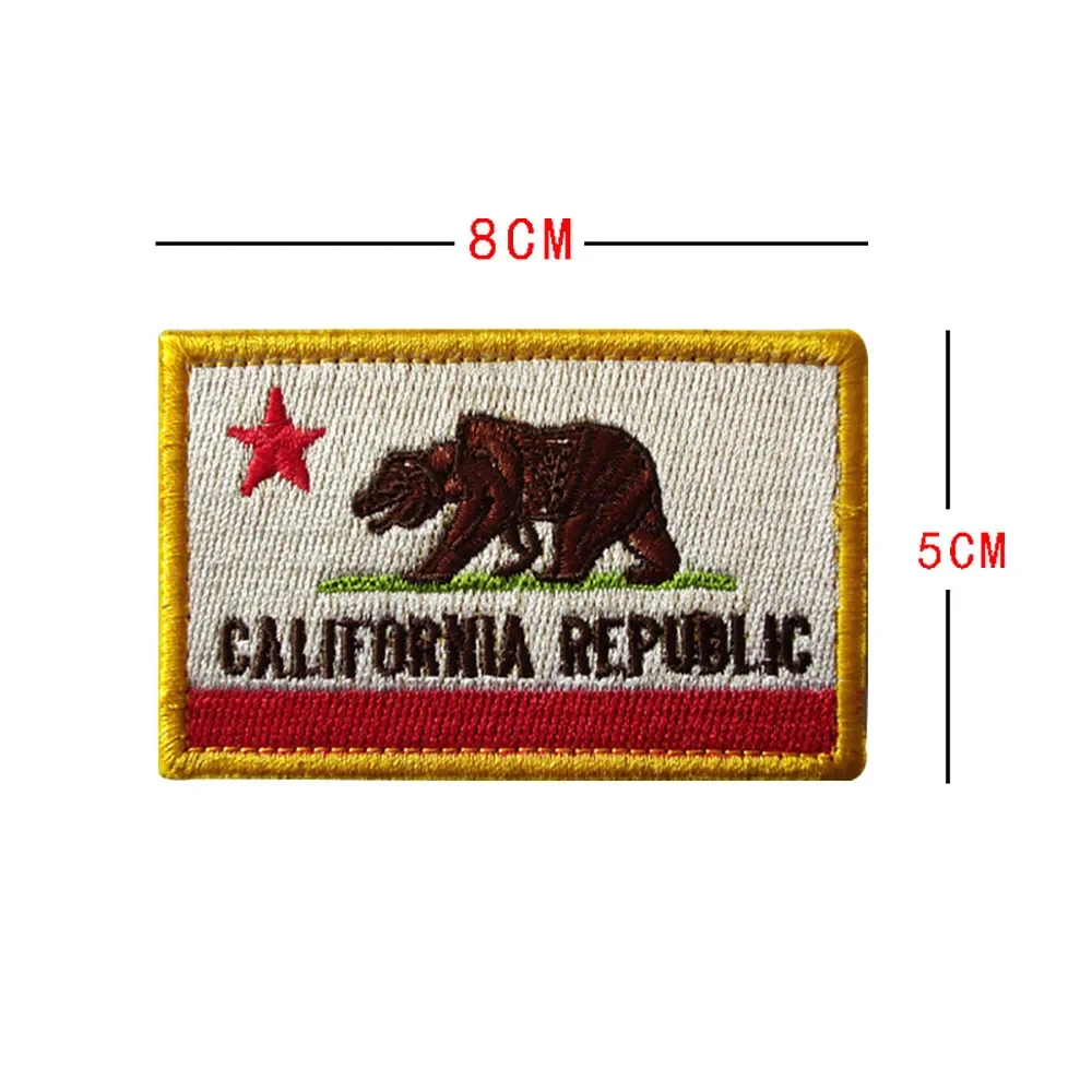 Parche bandera California MOLLE – Gancho y bucle táctico resistente - imagen 4
