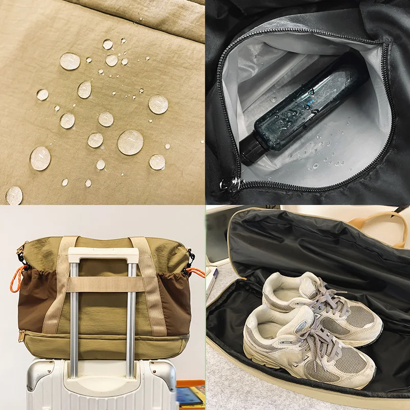 Bolsa de mano para gimnasio y Yoga, bolsa de lona deportiva húmeda y seca para acampar al aire libre, senderismo, mochila individual, bolso grande para almacenamiento de equipaje para natación - imagen 5