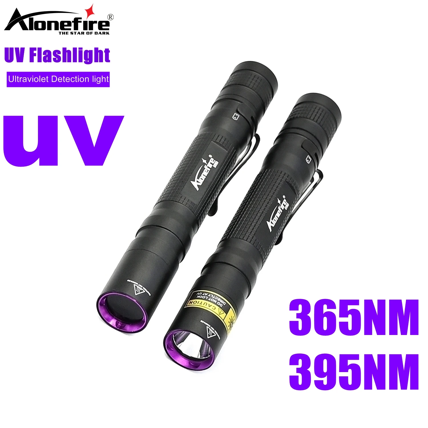 Linterna UV de 365/395nm, marcador de tinta Invisible ultravioleta, bolígrafo de luz negra, antorcha para mascotas, gatos, tiña, manchas de orina, lámpara de detección de escorpión - imagen 2
