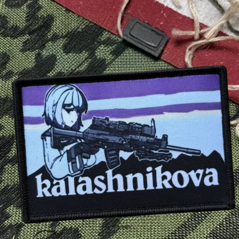 Parche estampado de Chica de Anime, chaleco táctico, gancho y bucle, sombrero, insignia de moral, mochila, pegatinas decorativas, parches para brazalete para ropa - imagen 2