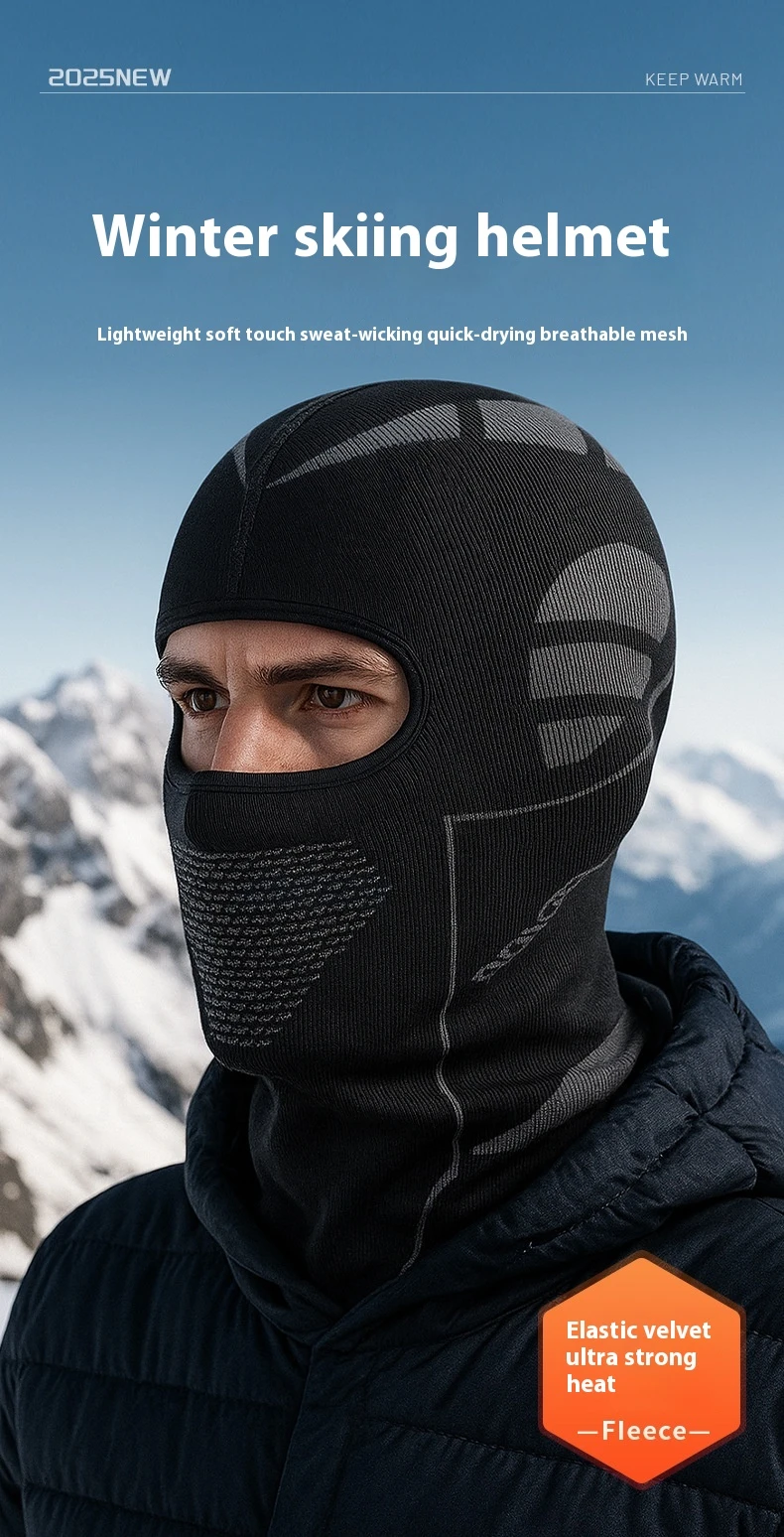 JSJM-bufanda térmica a prueba de frío para hombre y mujer, gorro para esquiar en invierno, pasamontañas, máscara facial completa, para ciclismo al aire libre, pesca, cabeza, casco, forro - imagen 2
