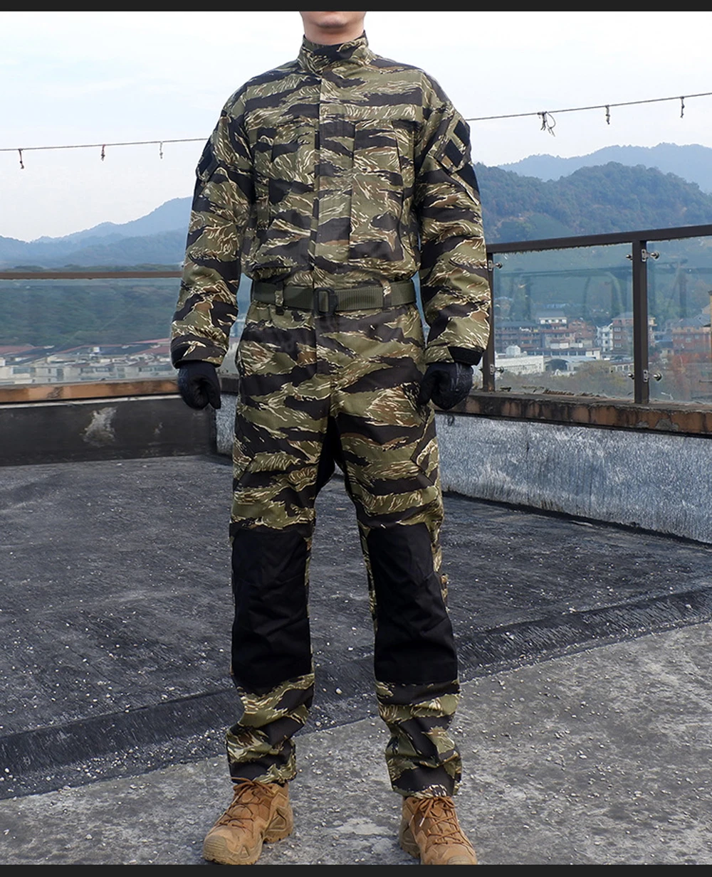 Traje de entrenamiento táctico al aire libre, pantalones de manga larga, traje de batalla, Serie de camuflaje - imagen 3