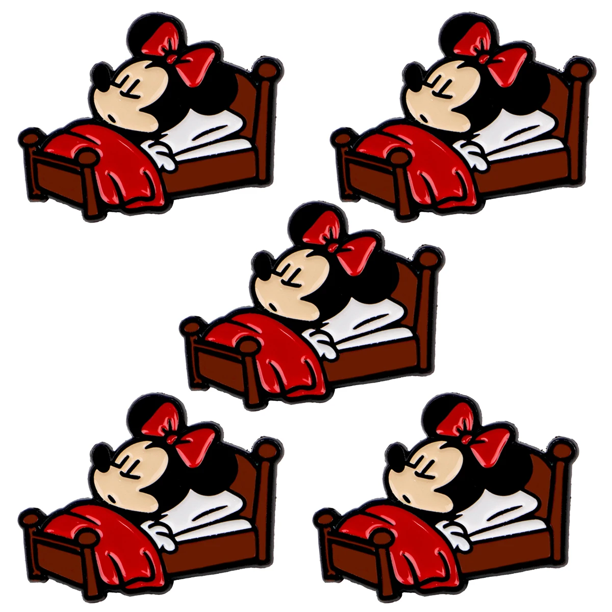 Pin esmaltado de ratón bonito, Pin de solapa, broche de pato de dibujos animados, conjunto de decoración de ropa, alfileres de Metal, mochila, sombrero, insignia, accesorios, 5 uds.