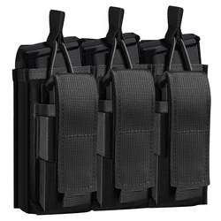 Portacargadores triple MOLLE open-top para fusil 5.56 mm