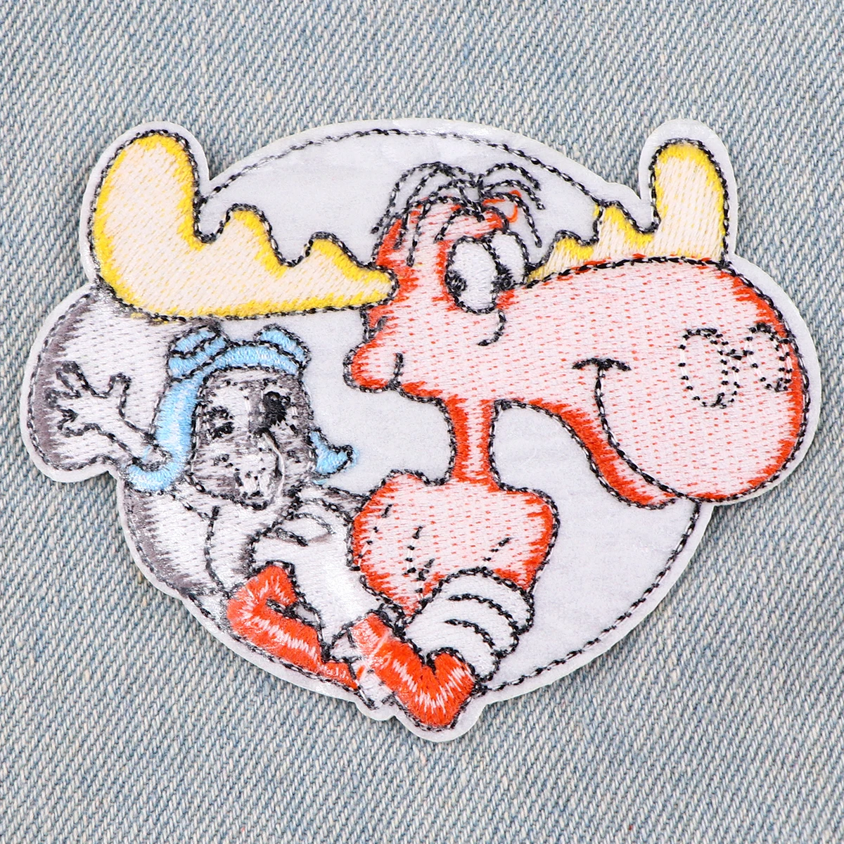 Parches bordados de ciervo de dibujos animados para ropa, parches para ropa, Animal lindo, DIY, parche para planchar en la ropa, pegatinas - imagen 5