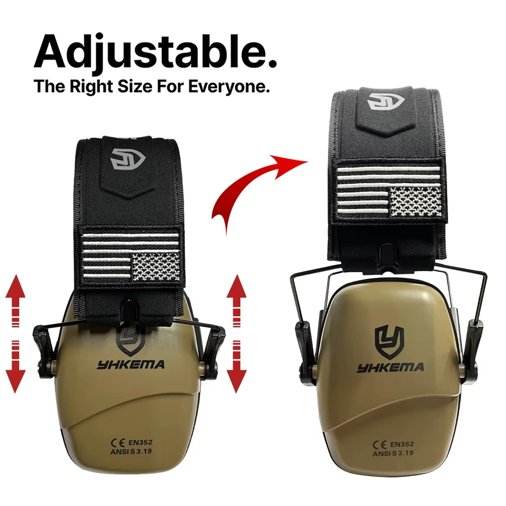 YHKEMA orejeras tácticas protección auditiva Protector pasivo para orejeras de tiro NRR 25dB reducción de ruido - imagen 4