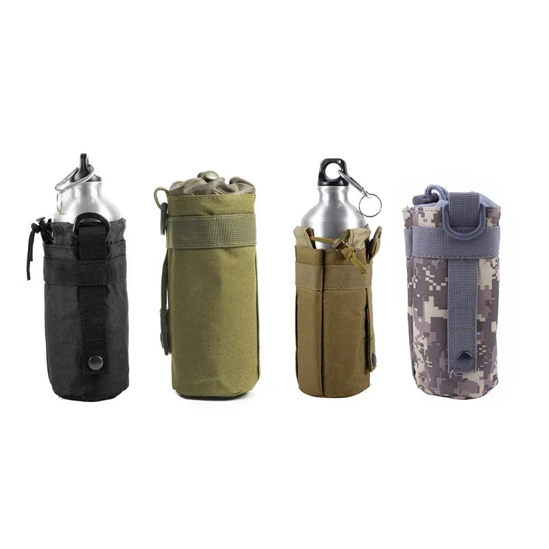 Bolsa táctica Molle para botella de agua, soporte para botella de agua al aire libre, viaje, senderismo, hervidor con cordón, bolsa para equipo Edc - imagen 2