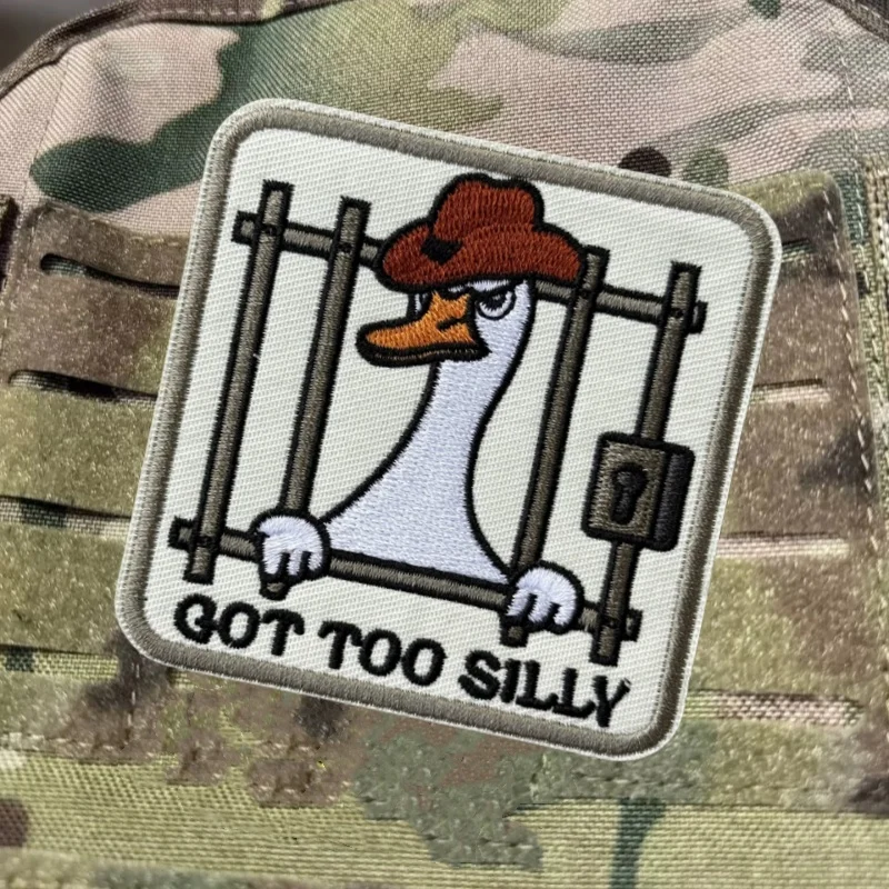 Parche bordado militar "divertido vaquero ganso", gancho, bucle, insignia de moral de Animal táctico, parches para ropa, mochila, pegatina, brazalete - imagen 5