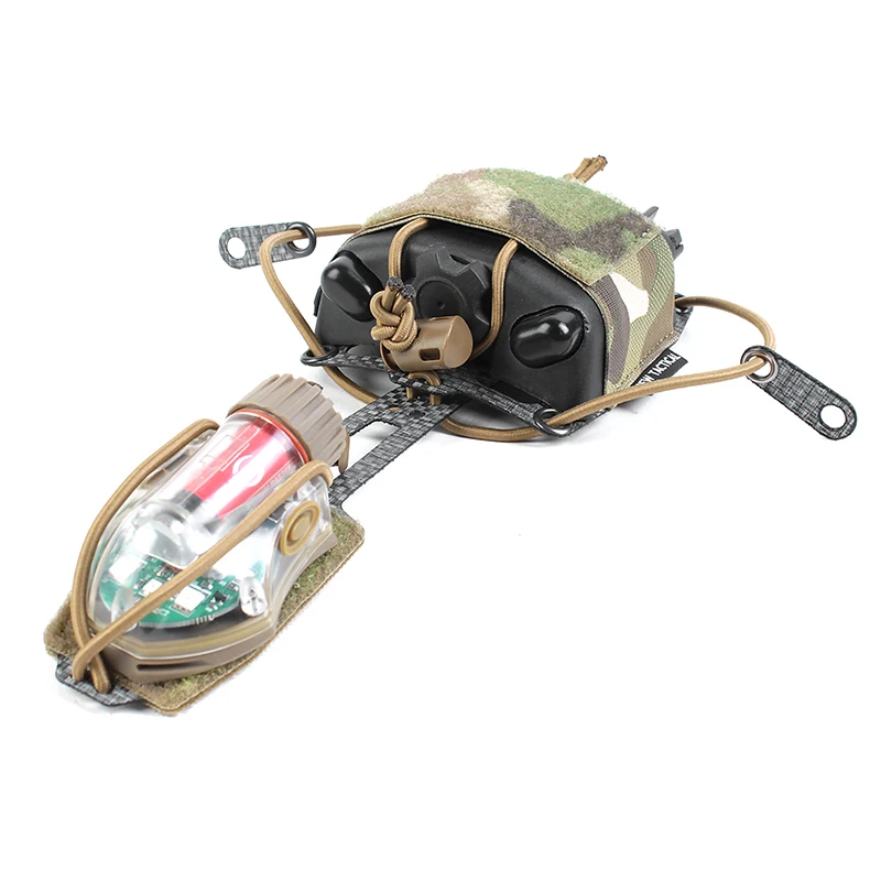 PEW-sistema de retención de batería para casco, funda de nailon 500D, estilo FERRO táctico, PVS31, AIRSOFT - imagen 5