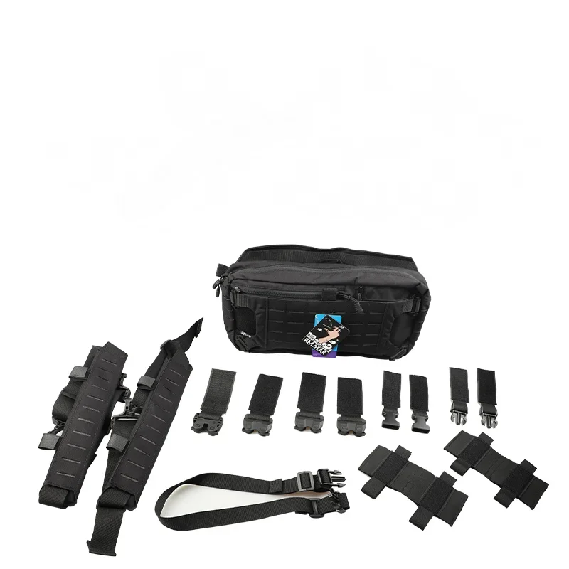 DM-bolso de hombro táctico peludo para hombre, mochila multifuncional colgante para el pecho, impermeable, para exteriores, 421X - imagen 3