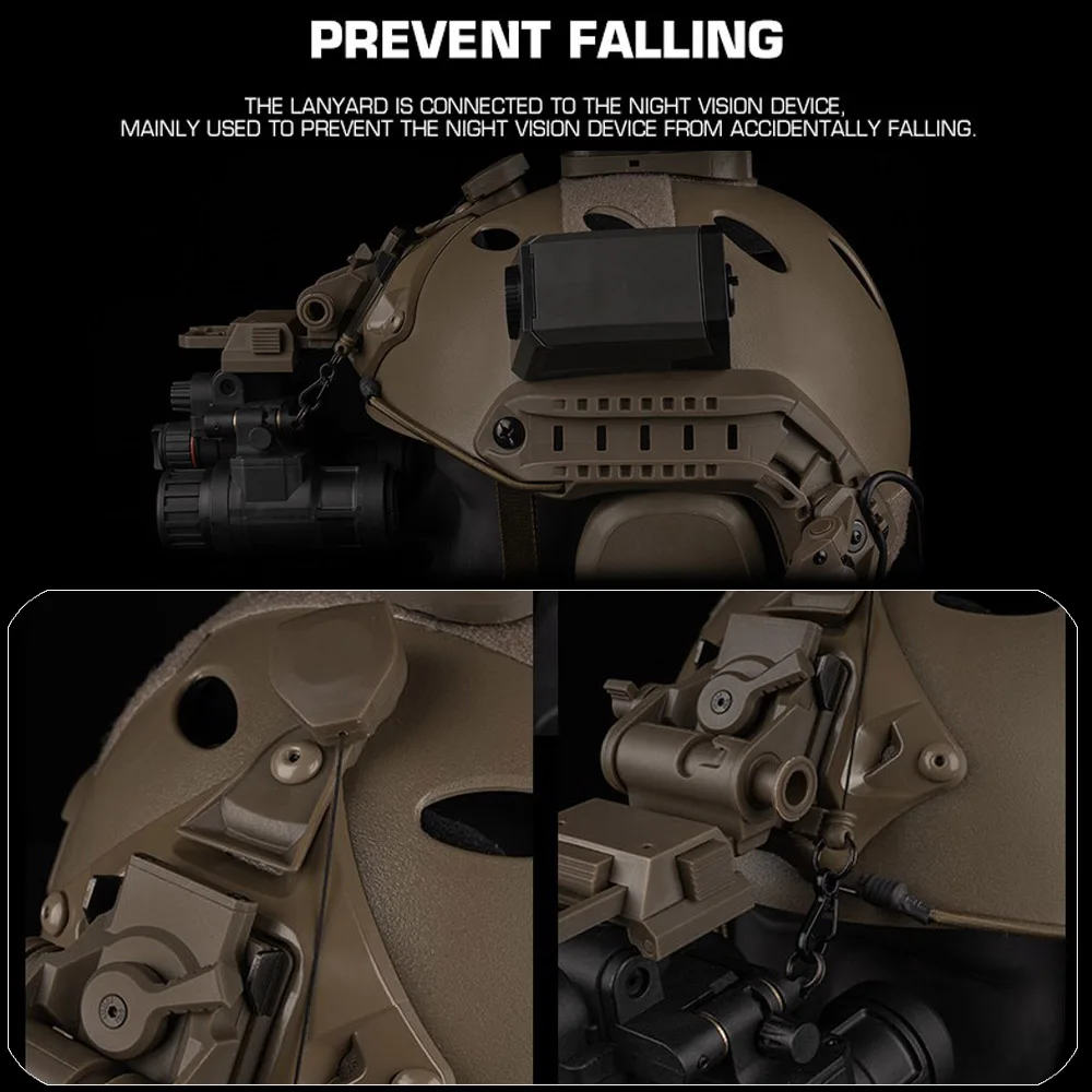 Cordón NVG para visión nocturna, equipo táctico para prevenir la cuerda de separación para cubierta OPS Core VAS, casco de Paintball Airsoft, Base NVG - imagen 5