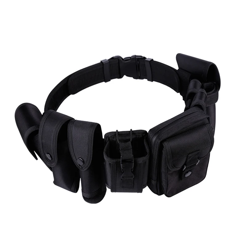 Cinturón de seguridad táctico militar, paquete de 8, cinturón multifuncional de combate para servicio de policía, funda para pistola, juego de bolsa para linterna, bolsa de herramientas de utilidad, cinturón - imagen 4