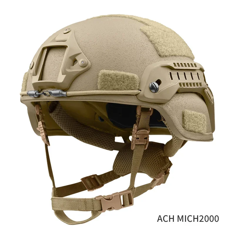 Casco de combate modular ACH MICH2000: protección de ronquidos, 30% de suspensión más ligera, visión nocturna plug-and-play y luces tácticas