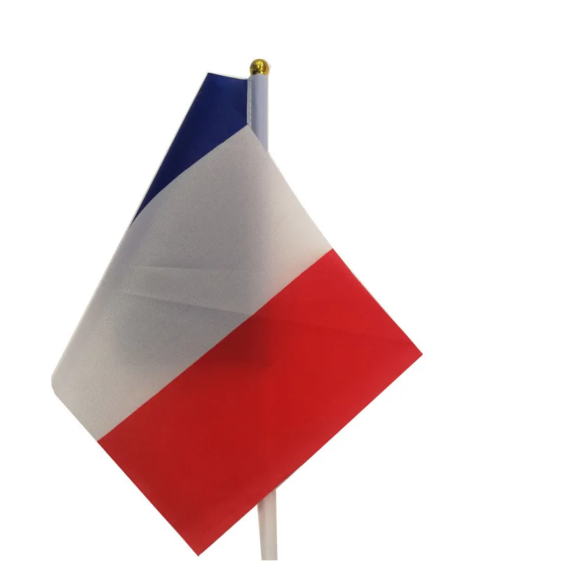 10 unids/lote banderas onduladas a mano de Francia 14x21cm bandera de Francia al por mayor - imagen 5