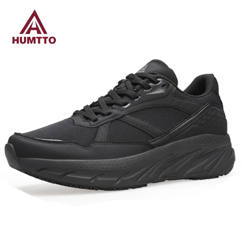 HUMTTO-zapatos de senderismo para hombre, zapatillas deportivas ligeras e informales, antideslizantes y transpirables, con suelas suaves, color negro, para invierno
