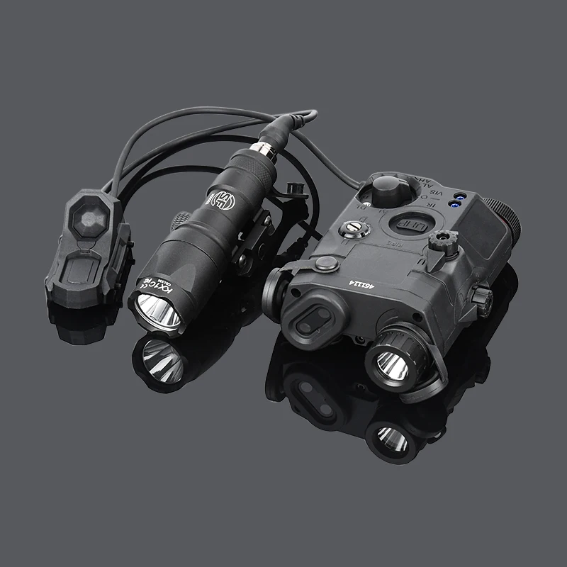 Táctico PEQ15 LA-5C PEQ-15 rojo verde láser M300A M600 linterna LED blanca luz LED IR AXON interruptor de enchufe doble ajuste riel de 20mm - imagen 3