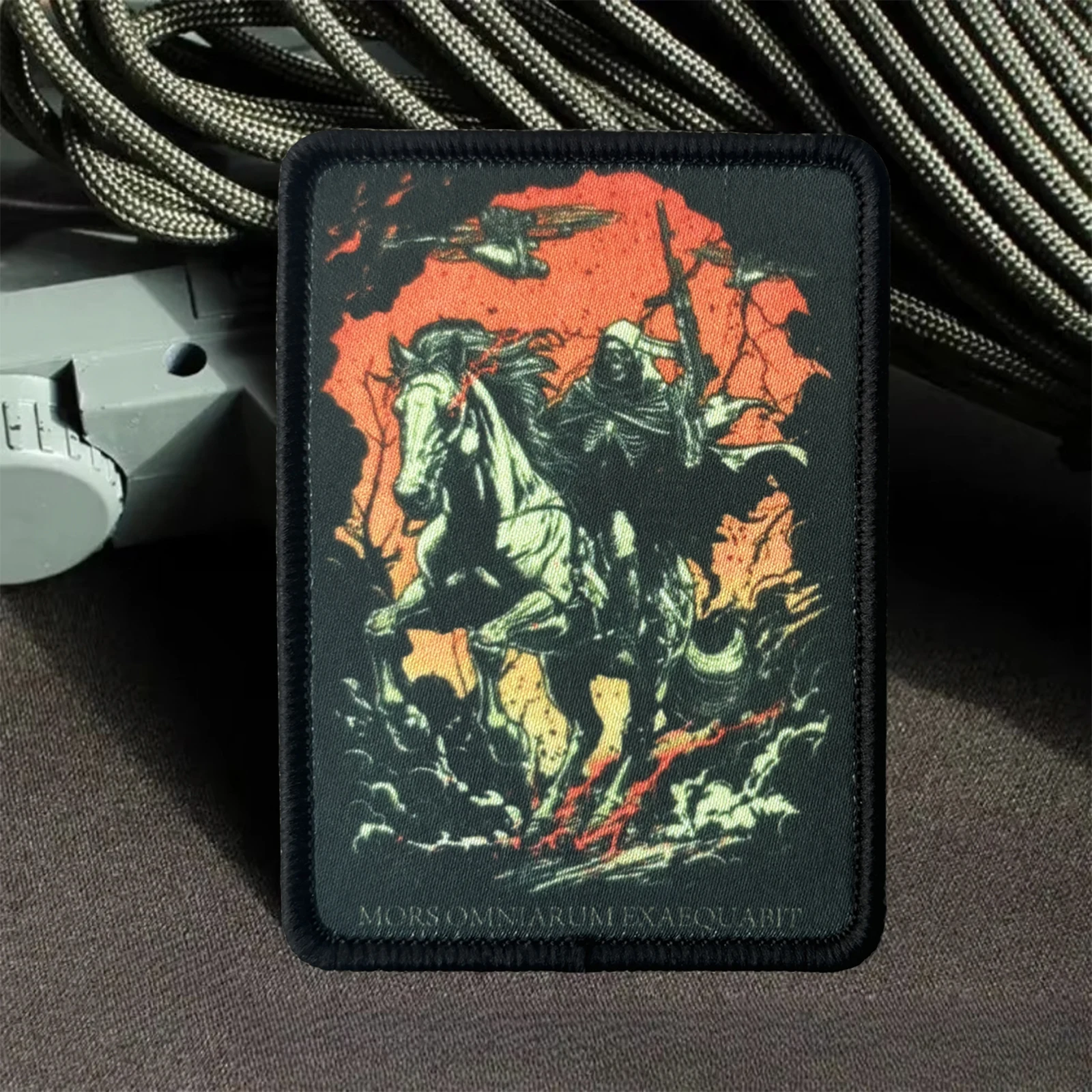 La muerte equivale todos los parches tácticos de calavera parche de gancho y bucle Meme insignia de moral del ejército militar pegatinas para mochila