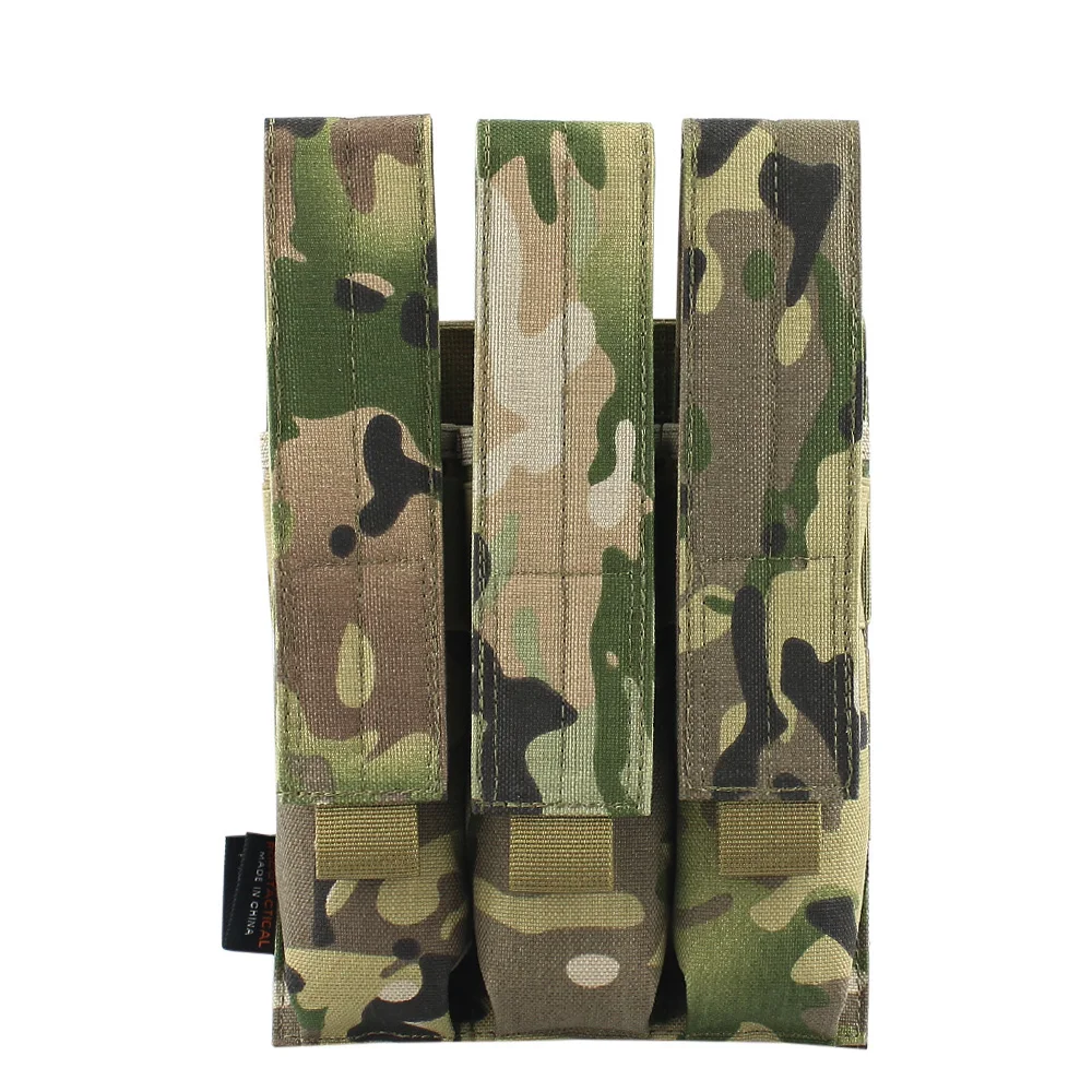 VULPO táctico Rifle Triple revista bolsa Modular Molle Triple Mag bolsa portadora para MP5 MP7 KRISS caza Airsoft - imagen 2
