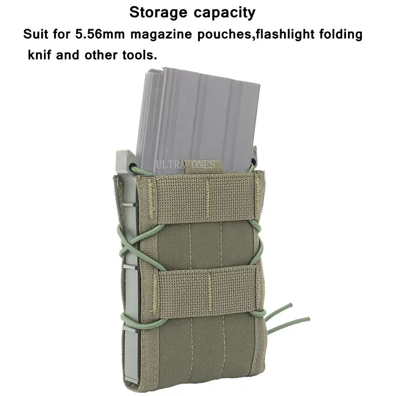 Molle-bolsa táctica para Rifle Mag, funda de nailon para caza al aire libre, juego de guerra de tiro rápido, 5,56 MM - imagen 3