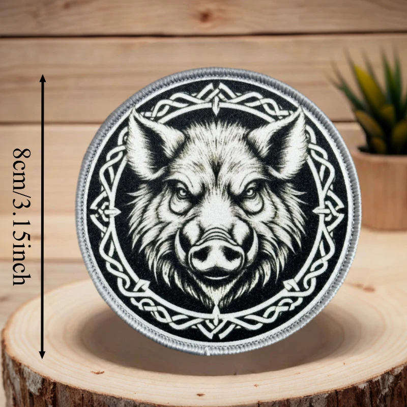 Parche estampado de colección de animales de dibujos animados, insignia de moral táctica con gancho y bucle, pegatinas decorativas para mochila, parches para brazalete para ropa - imagen 5