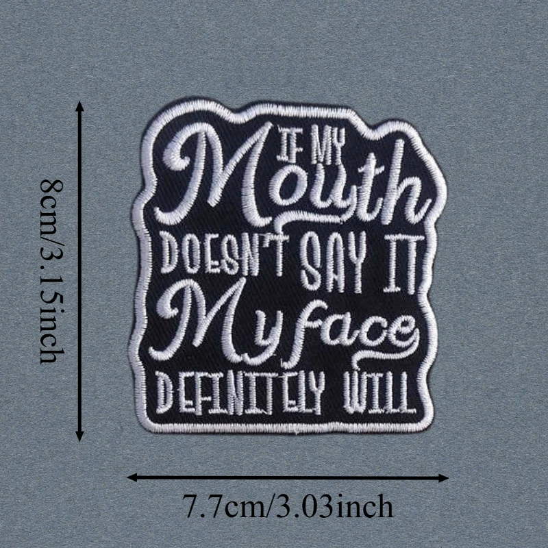 Si mi boca no lo dice parche bordado chaleco táctico gancho y bucle moral insignia mochila pegatinas brazalete parches para ropa - imagen 3