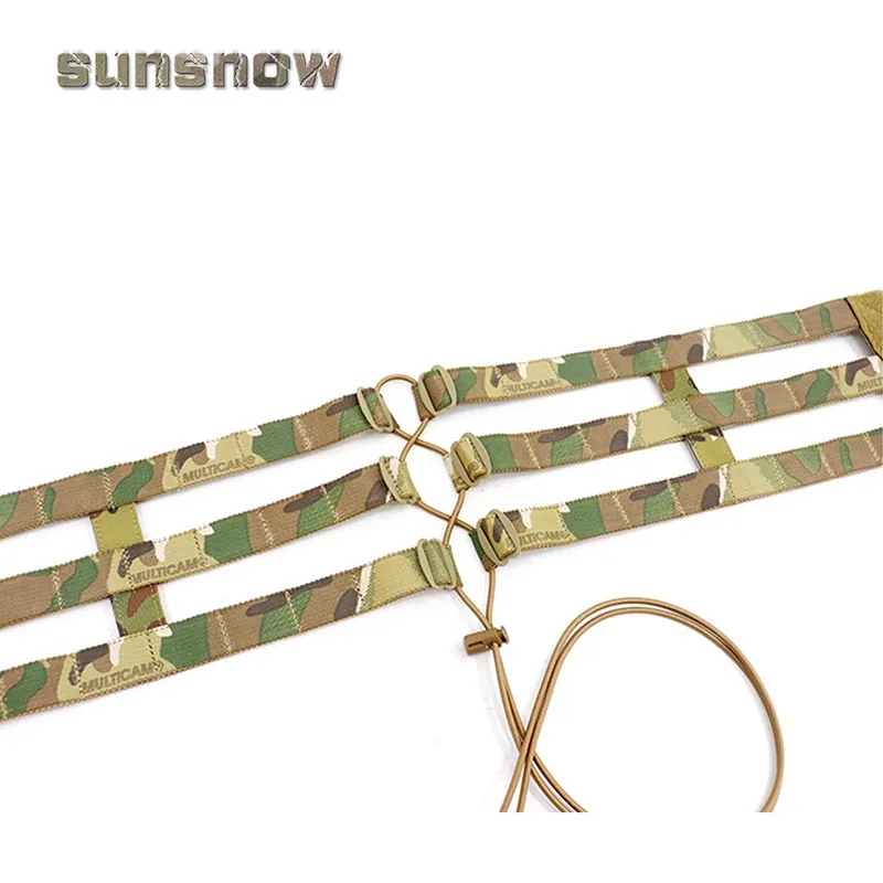 Sunsnow Juego de faja esquelética de 3 bandas AVS táctica preordenada - Molle de rejilla 9/11/13 - imagen 5